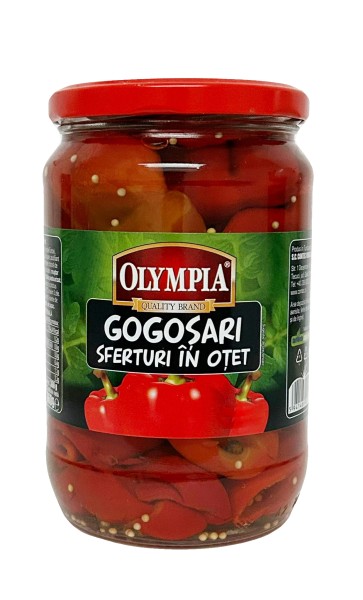 Tomatenpaprika, geviertelt in Essig (Olympia)